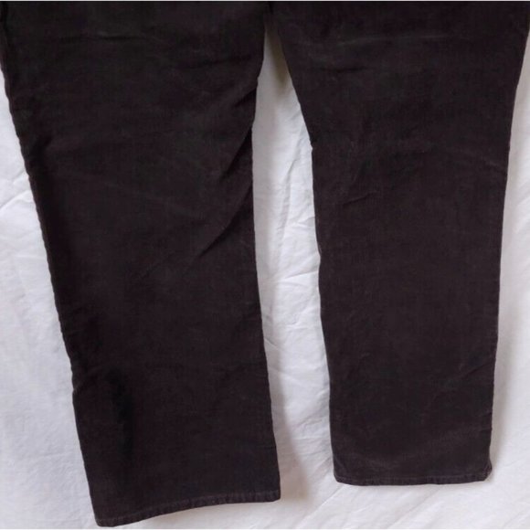 St. Johns Bay 16 Brown Straight Leg Stretch High Waist Corduroy Pants 36X32 - Picture 9 of 12